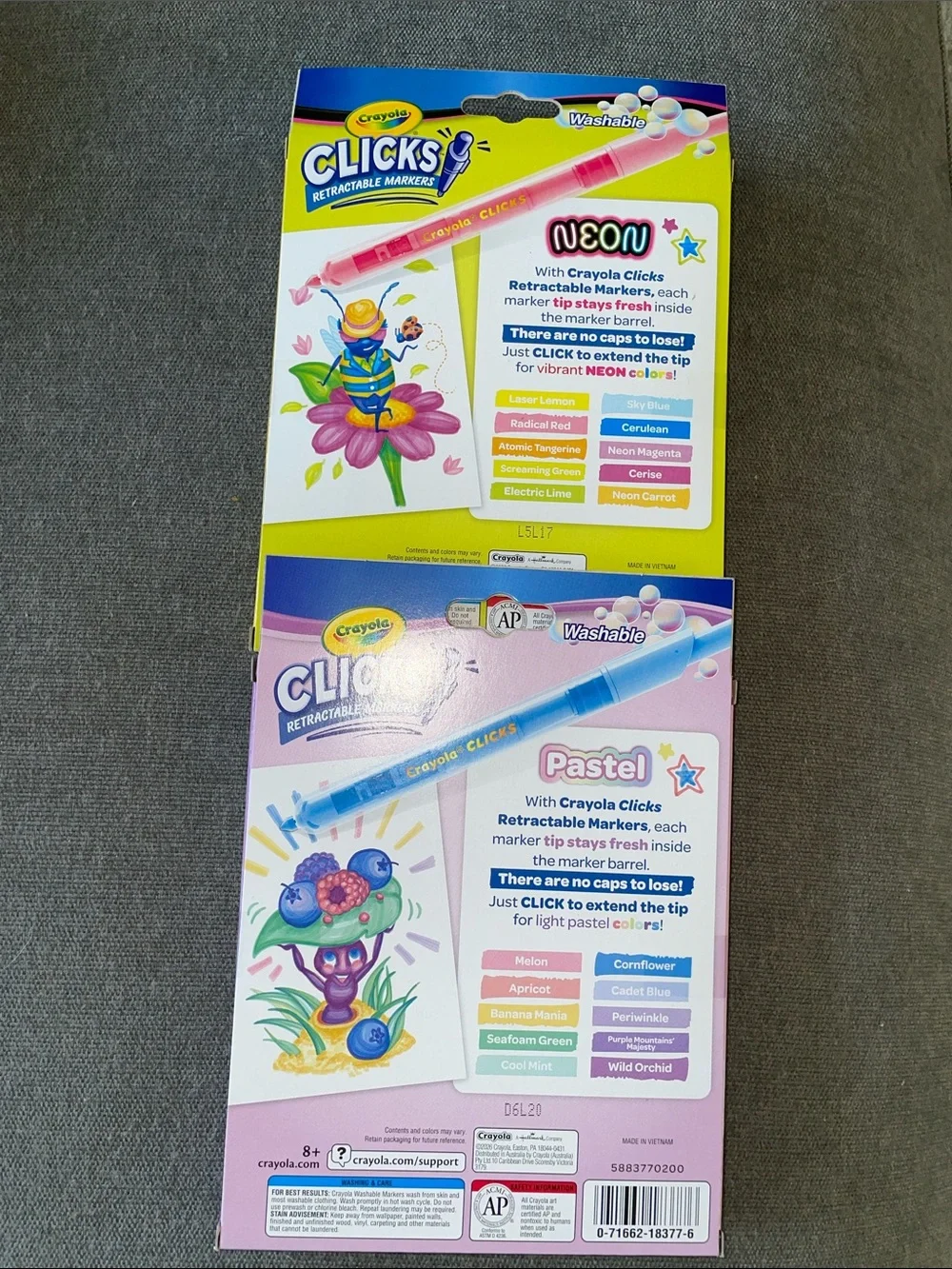 Crayola Clicks Retractable Markers - Neon & Pastel 20-Pack